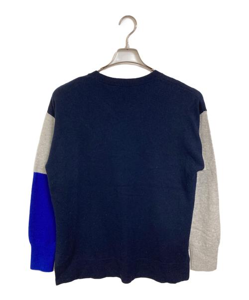 ENFOLD（エンフォルド）ENFOLD (エンフォルド) BI-COLOR PULLOVER　マルチカラー　切り替え　バイカラー ネイビー サイズ:38の古着・服飾アイテム