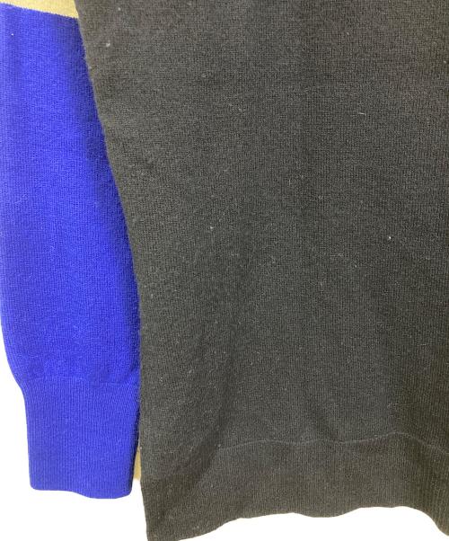 ENFOLD（エンフォルド）ENFOLD (エンフォルド) BI-COLOR PULLOVER　マルチカラー　切り替え　バイカラー ネイビー サイズ:38の古着・服飾アイテム