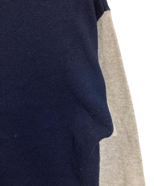 ENFOLD（エンフォルド）ENFOLD (エンフォルド) BI-COLOR PULLOVER　マルチカラー　切り替え　バイカラー ネイビー サイズ:38の古着・服飾アイテム