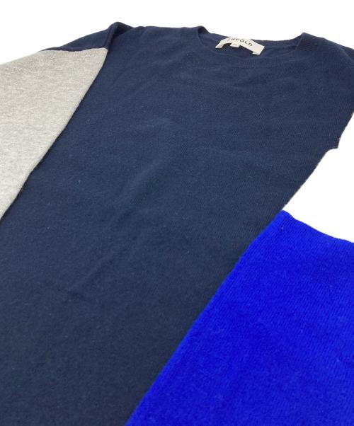 ENFOLD（エンフォルド）ENFOLD (エンフォルド) BI-COLOR PULLOVER　マルチカラー　切り替え　バイカラー ネイビー サイズ:38の古着・服飾アイテム