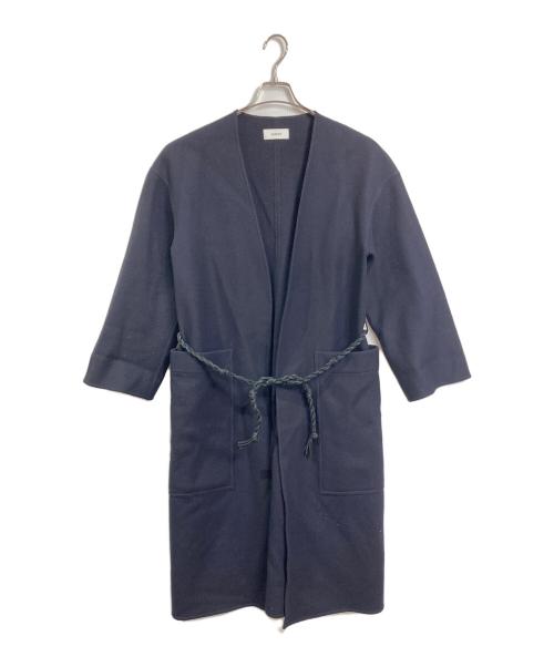 ASTRAET（アストラット）ASTRAET (アストラット) ガウンリバーコート　ロングコート　アウター　日本製 ネイビー サイズ:1の古着・服飾アイテム