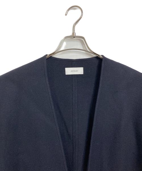 ASTRAET（アストラット）ASTRAET (アストラット) ガウンリバーコート　ロングコート　アウター　日本製 ネイビー サイズ:1の古着・服飾アイテム