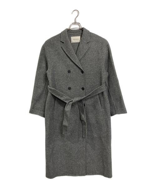 AEWEN MATOPH（イウエン マトフ）AEWEN MATOPH (イウエン マトフ) シャンブレーリバーベルテッドロングコート　ウールコート　ロングコート　アウター グレー サイズ:38の古着・服飾アイテム