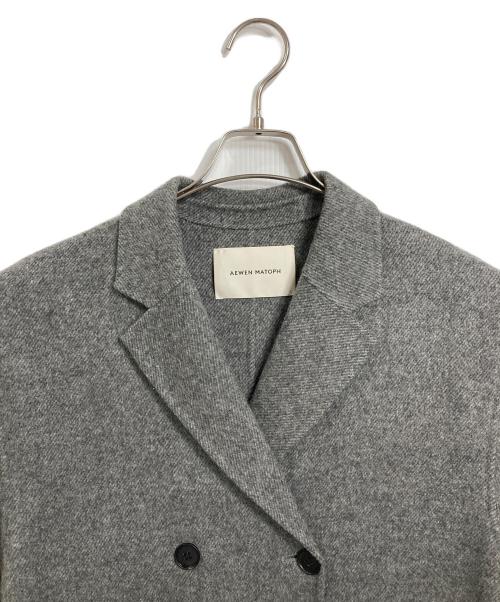 AEWEN MATOPH（イウエン マトフ）AEWEN MATOPH (イウエン マトフ) シャンブレーリバーベルテッドロングコート　ウールコート　ロングコート　アウター グレー サイズ:38の古着・服飾アイテム
