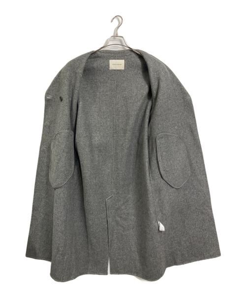 AEWEN MATOPH（イウエン マトフ）AEWEN MATOPH (イウエン マトフ) シャンブレーリバーベルテッドロングコート　ウールコート　ロングコート　アウター グレー サイズ:38の古着・服飾アイテム