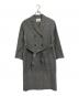AEWEN MATOPH（イウエン マトフ）の古着「シャンブレーリバーベルテッドロングコート　ウールコート　ロングコート　アウター」｜グレー