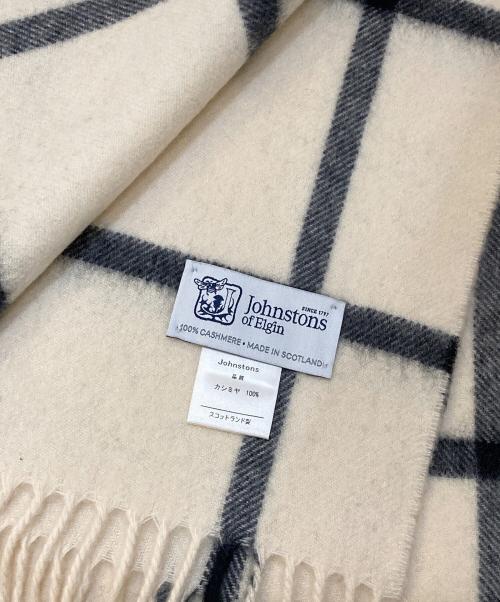 JOHNSTONS OF ELGIN（ジョンストンズオブエルガン）JOHNSTONS OF ELGIN (ジョンストンズオブエルガン) カシミヤ大判ストール ベージュの古着・服飾アイテム