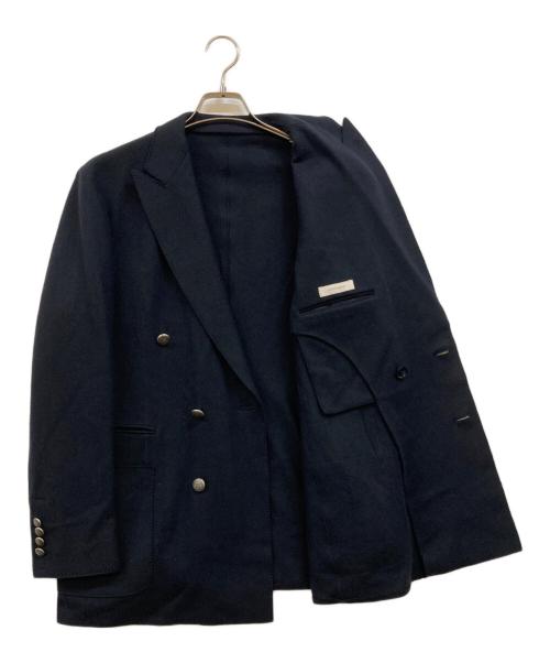 ERMENEGILDO ZEGNA（エルメネジルド・ゼニア）Ermenegildo Zegna (エルメネジルド・ゼニア) FELTED JERSEY カシミヤブレザー ネイビー サイズ:52の古着・服飾アイテム