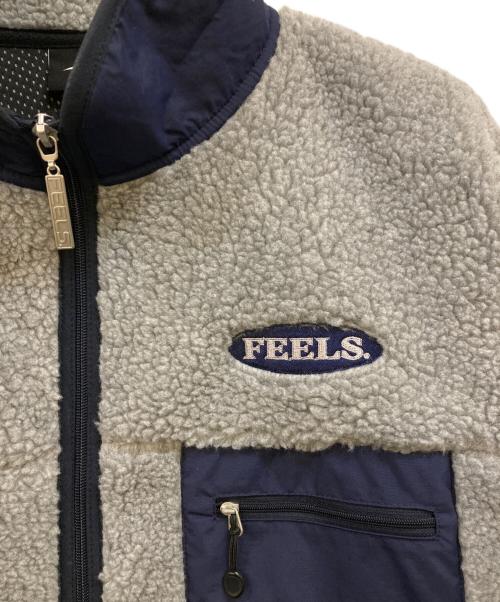 FEELS（フィールズ）FEELS (フィールズ) BOA FLEECE ZIP JACKET グレー サイズ:Lの古着・服飾アイテム