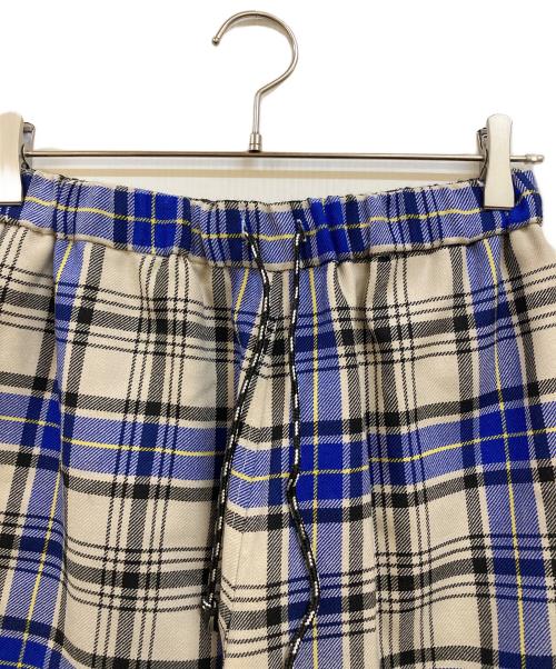 shrimps（シュリンプス）shrimps (シュリンプス) チェックワイドパンツ ブルー×ホワイト サイズ:8の古着・服飾アイテム