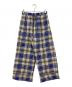 shrimps（シュリンプス）の古着「チェックワイドパンツ」｜ブルー×ホワイト