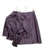 MaxMaraマックスマーラ）の古着「シルクスカートセットアップ」｜パープル