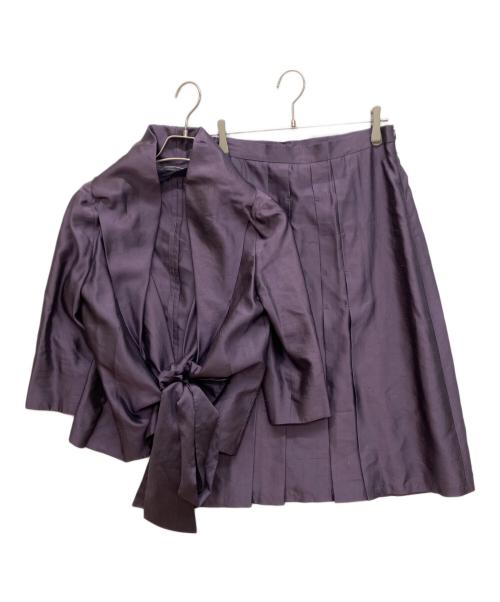 MaxMara（マックスマーラ）MaxMara (マックスマーラ) シルクスカートセットアップ パープル サイズ:42の古着・服飾アイテム