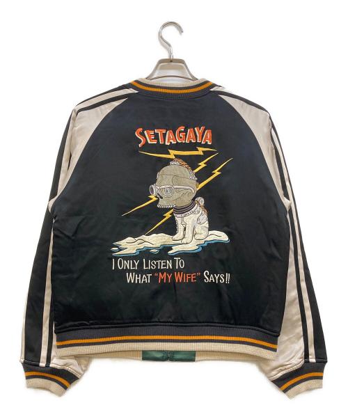 世田谷ベース（セタガヤベース）世田谷ベース (セタガヤベース) TOYS McCOY (トイズマッコイ) 世田谷空軍基地謹製 スカジャン ブラック サイズ:Lの古着・服飾アイテム