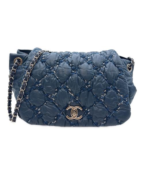 CHANEL（シャネル）CHANEL (シャネル) パリビザンス　	バブルキルト　ショルダーバッグ ブルーの古着・服飾アイテム