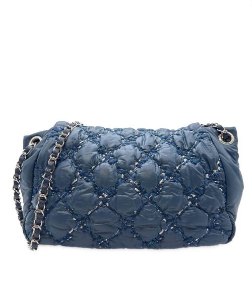 CHANEL（シャネル）CHANEL (シャネル) パリビザンス　	バブルキルト　ショルダーバッグ ブルーの古着・服飾アイテム