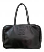 MIU MIUミュウミュウ）の古着「レザー ボー バッグ」｜ブラック