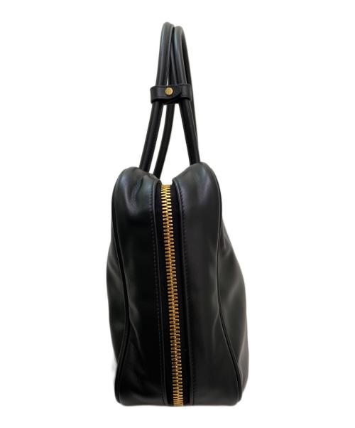 MIU MIU（ミュウミュウ）MIU MIU (ミュウミュウ) レザー ボー バッグ ブラック サイズ:ラージの古着・服飾アイテム