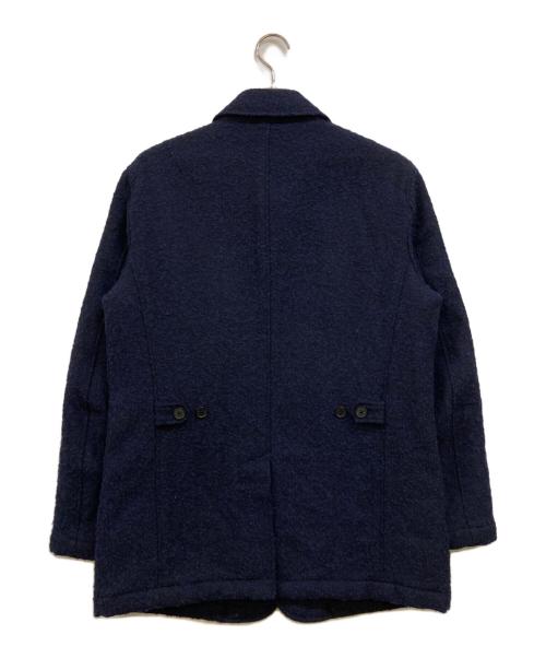 LANVIN en Bleu（ランバンオンブルー）LANVIN en Bleu (ランバンオンブルー) ジャガード ステンカラーコート ネイビー サイズ:50の古着・服飾アイテム