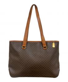 CELINE（セリーヌ）の古着「マカダム レザートートバッグ」｜ブラウン