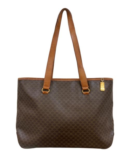 CELINE（セリーヌ）CELINE (セリーヌ) マカダム レザートートバッグ ブラウンの古着・服飾アイテム