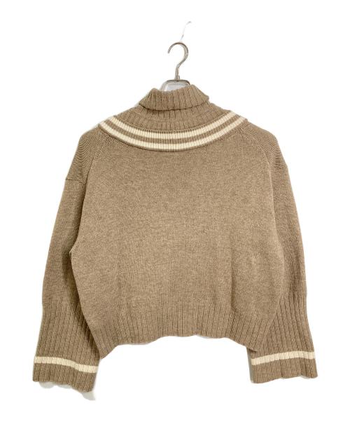 F/CE.（エフシーイー）F/CE. (エフシーイー) V AND HIGH NECK SWEATER ハイネック　Ｖネック　レイヤード ベージュ サイズ:Freeの古着・服飾アイテム