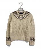 POLO RALPH LAURENポロ・ラルフローレン）の古着「フェアアイルケーブルニット」｜アイボリー