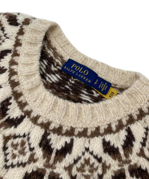 POLO RALPH LAUREN（ポロ・ラルフローレン）POLO RALPH LAUREN (ポロ・ラルフローレン) フェアアイルケーブルニット アイボリー サイズ:Sの古着・服飾アイテム