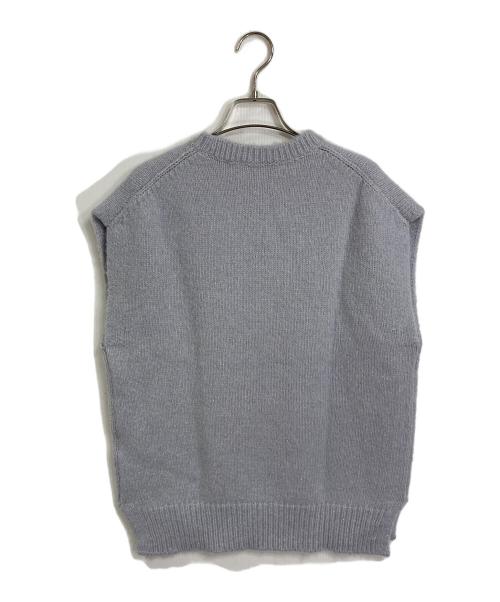 MACKINTOSH LONDON（マッキントッシュ ロンドン）MACKINTOSH LONDON (マッキントッシュ ロンドン) アルパカウールラメニットベスト ブルー サイズ:38の古着・服飾アイテム