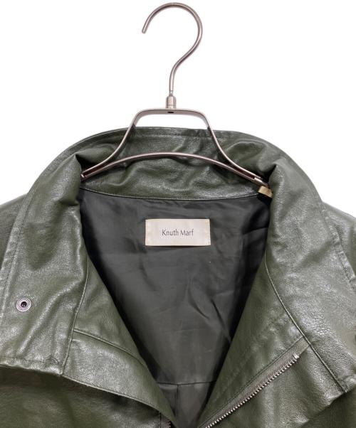 Knuth Marf（クヌースマーフ）Knuth Marf (クヌースマーフ) label leather jacket カーキ サイズ:Fの古着・服飾アイテム
