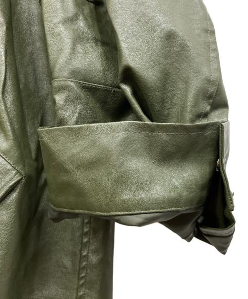 Knuth Marf（クヌースマーフ）Knuth Marf (クヌースマーフ) label leather jacket カーキ サイズ:Fの古着・服飾アイテム