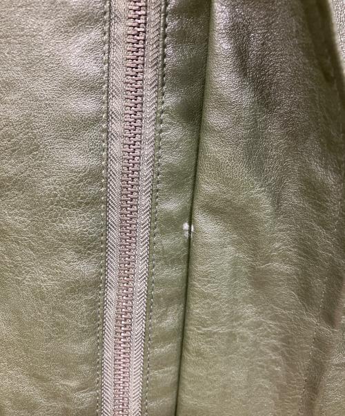 Knuth Marf（クヌースマーフ）Knuth Marf (クヌースマーフ) label leather jacket カーキ サイズ:Fの古着・服飾アイテム