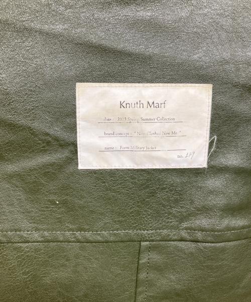 Knuth Marf（クヌースマーフ）Knuth Marf (クヌースマーフ) label leather jacket カーキ サイズ:Fの古着・服飾アイテム