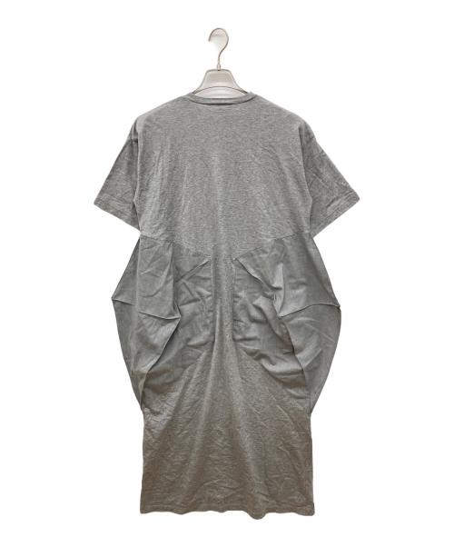 ENFOLD（エンフォルド）ENFOLD (エンフォルド) SQUARE DRAPE DRESS　スクエア・ドレープ・ドレス チャコールグレー サイズ:36の古着・服飾アイテム