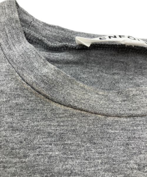 ENFOLD（エンフォルド）ENFOLD (エンフォルド) SQUARE DRAPE DRESS　スクエア・ドレープ・ドレス チャコールグレー サイズ:36の古着・服飾アイテム