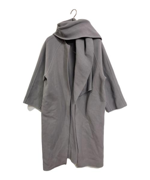 LIBJOIE（リブジョア）LIBJOIE (リブジョア) リバーストールコート　ロングコート　デザインコート　アウター グレー サイズ:Sの古着・服飾アイテム