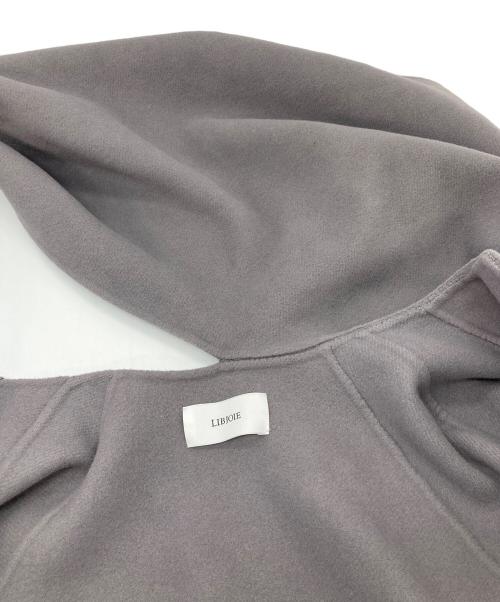 LIBJOIE（リブジョア）LIBJOIE (リブジョア) リバーストールコート　ロングコート　デザインコート　アウター グレー サイズ:Sの古着・服飾アイテム