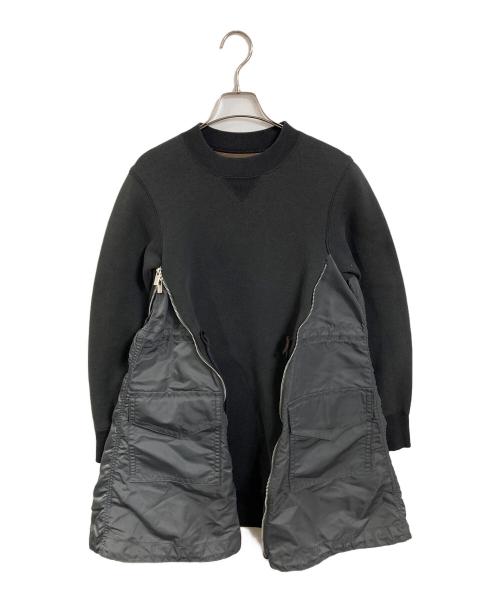 sacai（サカイ）sacai (サカイ) Sponge Sweat MA-1 Dress ジップ　特殊　個性的　ドメスティック グレー サイズ:2の古着・服飾アイテム