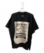 MM6 Maison Margielaエムエムシックスメゾンマルジェラ）の古着「Lost My Pet T-Shirt」｜ブラック