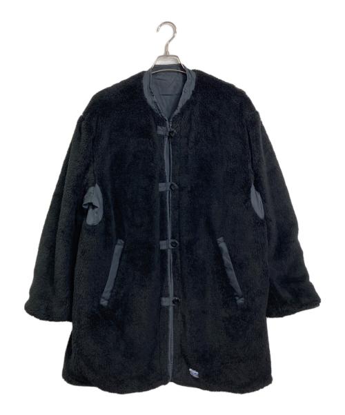 ARMY TWILL（アーミーツイル）ARMY TWILL (アーミーツイル) B:MING by BEAMS (ビーミングバイビームス) ボア リバーシブルコート　ロングコート　ノーカラーコート ブラック サイズ:Mの古着・服飾アイテム