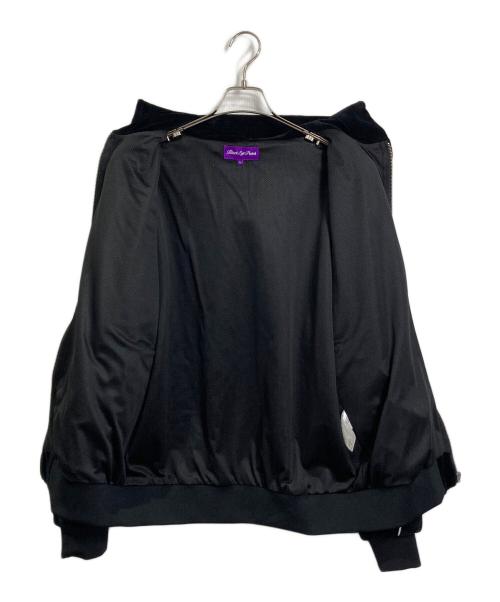 BlackEyePatch（ブラックアイパッチ）BlackEyePatch (ブラックアイパッチ) ジップパーカー　OG LABEL PIPED SLEEVES VELOUR ZIP HOODIE ブラック サイズ:Lの古着・服飾アイテム