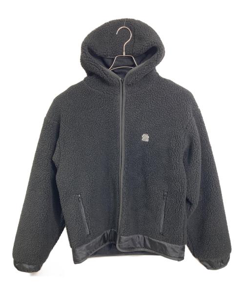 BlackEyePatch（ブラックアイパッチ）BlackEyePatch (ブラックアイパッチ) ボアフリースジャケット　ボアジャケット ブラック サイズ:Lの古着・服飾アイテム