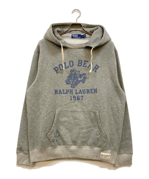 POLO RALPH LAUREN（ポロ・ラルフローレン）POLO RALPH LAUREN (ポロ・ラルフローレン) POLP BEAR FLEECE HOODY グレー サイズ:Lの古着・服飾アイテム