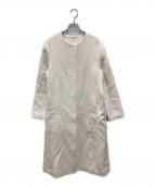 CELFORDセルフォード）の古着「カシミヤ混ノーカラーコート」｜アイボリー