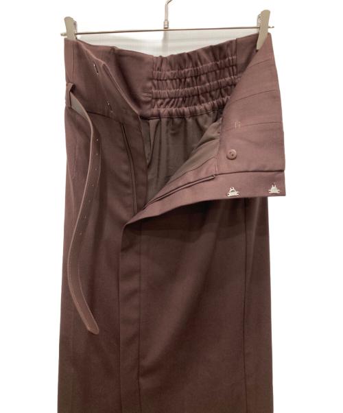 FRAY ID（フレイ アイディー）FRAY ID (フレイ アイディー) センタープレスタイトスカート ブラウン サイズ:1の古着・服飾アイテム