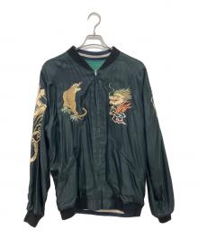 gold×ARKnets（ゴールド×アークネッツ）の古着「別注 SOUVENIR JACKET "The gold"」｜ブラック×グリーン