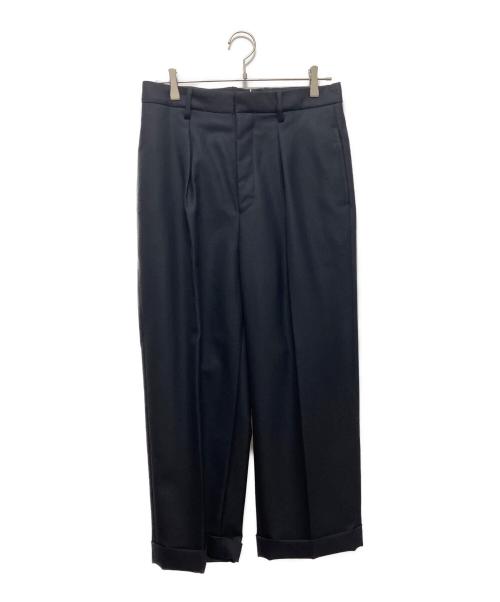 NICENESS（ナイスネス）NICENESS (ナイスネス) COULSON ウールモヘア クロップドスラックス ネイビー サイズ:Mの古着・服飾アイテム