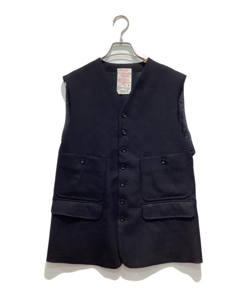 NICENESS（ナイスネス）NICENESS (ナイスネス) FLINT ウールモヘアベスト ネイビー サイズ:Mの古着・服飾アイテム