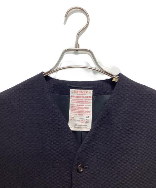 NICENESS（ナイスネス）NICENESS (ナイスネス) FLINT ウールモヘアベスト ネイビー サイズ:Mの古着・服飾アイテム