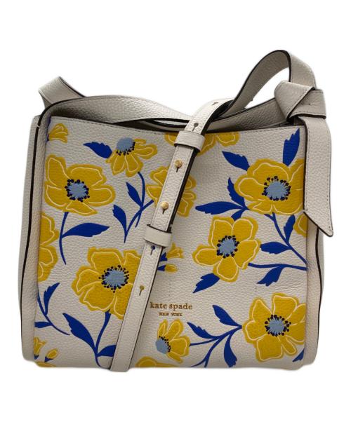 Kate Spade（ケイトスペード）Kate Spade (ケイトスペード) ノット サンシャインフローラルミディアムクロスボディトート アイボリーの古着・服飾アイテム